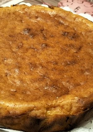 Una foto de Cheesecake de turrón