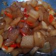 Oseng kikil cabe mercon
