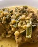 Pollito con rajas y elote