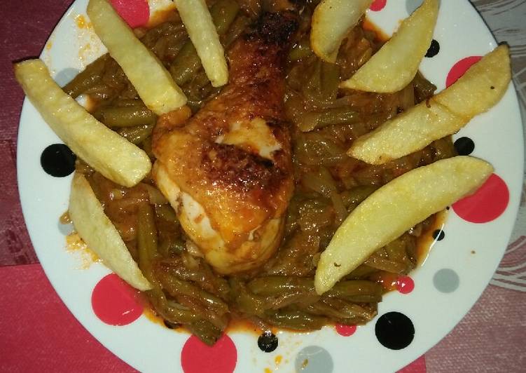 لوبيا خضراء تغميس