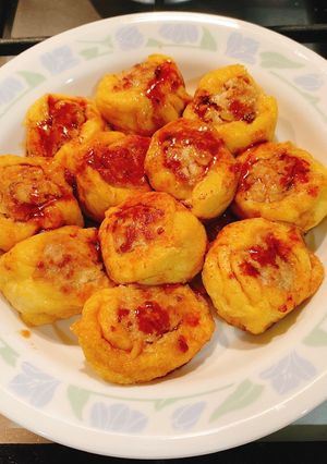 油豆腐泡鑲肉 的食譜成品照片