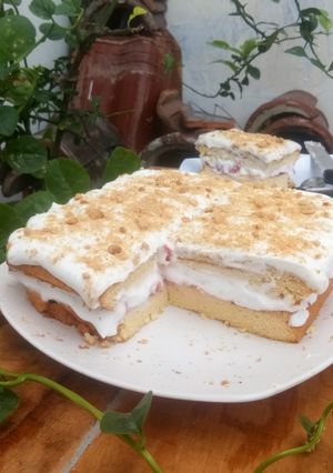 Foto resep Strawberry Ogura Shortcake