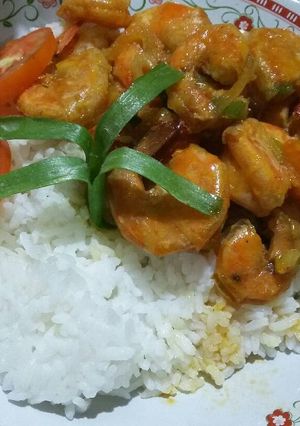 Foto resep Udang pedes asam manis"