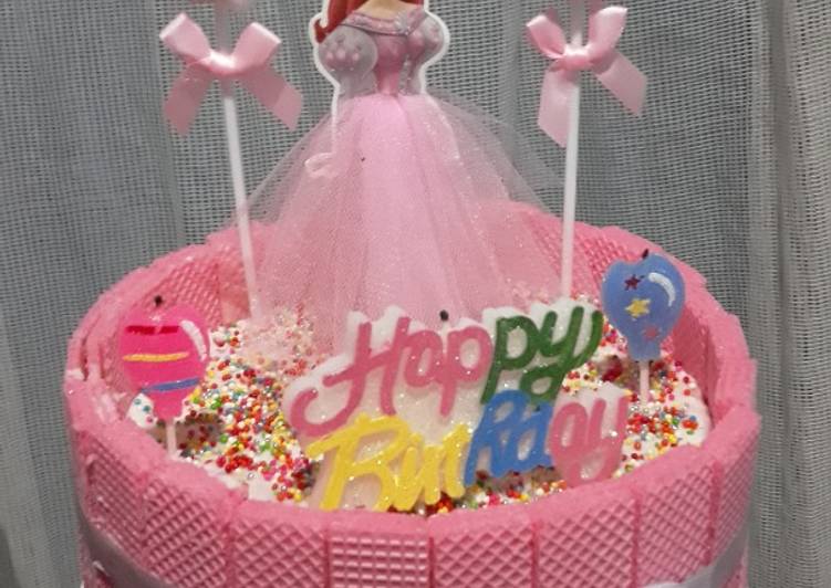 Resep: LezatCake pelangi kukus ultah simpel