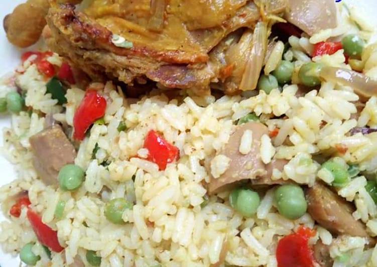 Step-by-Step Guide to Make Speedy Coconut rice with fried chicken