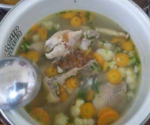 Cara Cepat Sup ayam wortel brokoli kuah bening Yummy Mantul