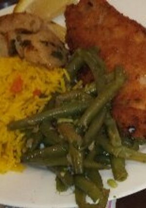 Une photo de Escalope de dinde pané