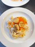 พาสต้าหอยเชลล์ครีมไข่กุ้ง