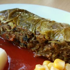 A picture of Vickys Mushroom and Lentil Loaf, GF DF EF SF NF.