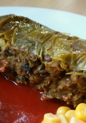 A picture of Vickys Mushroom and Lentil Loaf, GF DF EF SF NF.