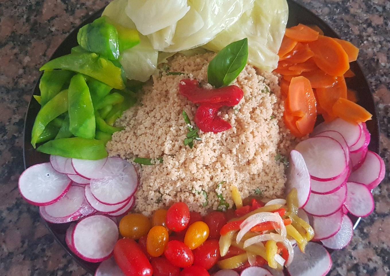 Ensalada de couz couz y vegetales. #1receta1arból