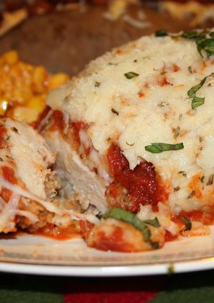 A picture of Quinoa Chicken Parmesan.