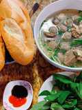 Beef Ribs and Meatballs Stew with Bread