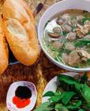 Beef Ribs and Meatballs Stew with Bread