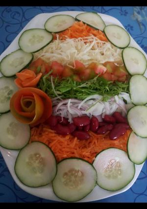 A picture of Garnished coleslaw.