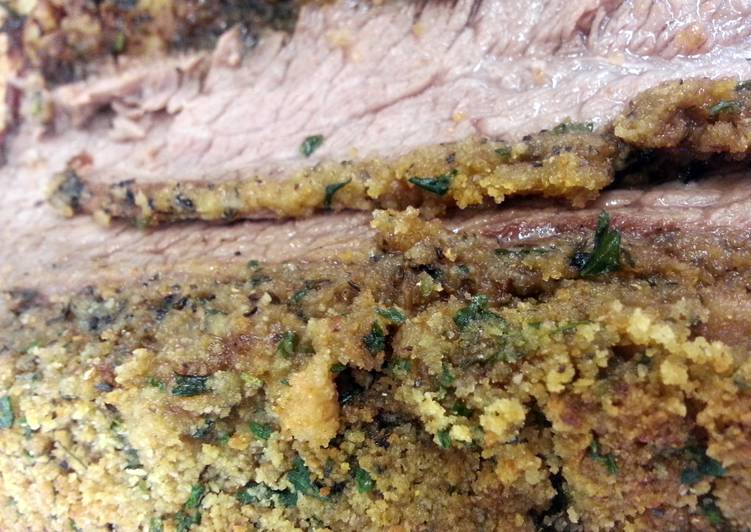 Simple Way to Prepare Super Quick Homemade Herb Crusted Flank Steak