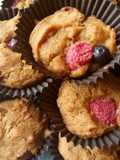 Vickys Berry Spiced Pumpkin Muffins, GF DF EF SF NF