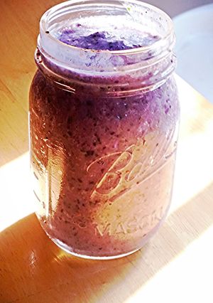 A picture of Super Blue Superfood Smoothie.