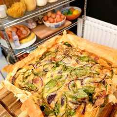 A picture of Cheesey, Spinach, Filo Tart.