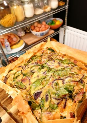A picture of Cheesey, Spinach, Filo Tart.