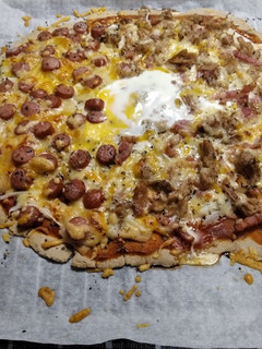 Una foto de Pizza con harina de avena