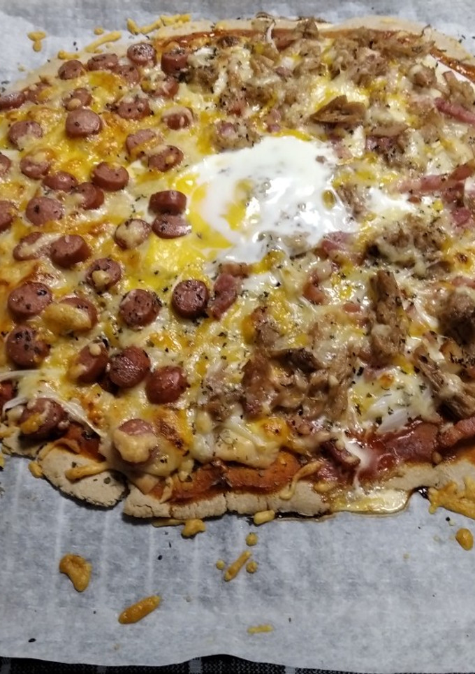 Una foto de Pizza con harina de avena