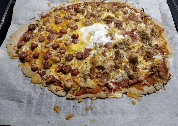 Pizza con harina de avena