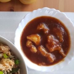 A picture of Prawn Fried Rice with Sweet and Sour Cauliflower. (Part 2).