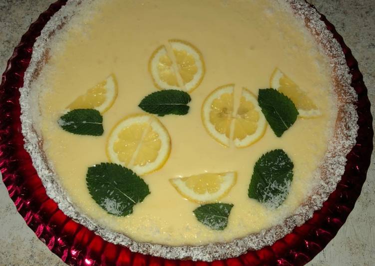 Crostata al cocco con crema al limone