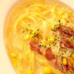 A picture of Cheese Cream Soup Pasta.