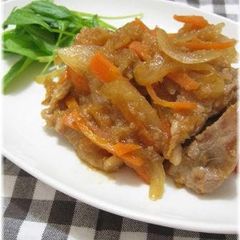 A picture of Ginger Pork with Grated Daikon Radish.