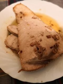 Una foto de Pez espada al ajillo