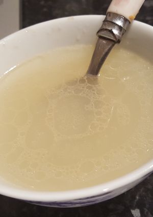 A picture of Get Well Soon Chicken Broth.