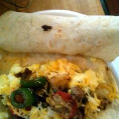 Mae's breakfast burritos A picture of Mae's breakfast burritos.