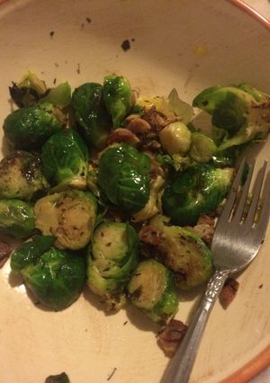 A picture of Bacon Citrus Brussels Sprouts.