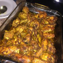 A picture of Baked Curry Chicken Wings.