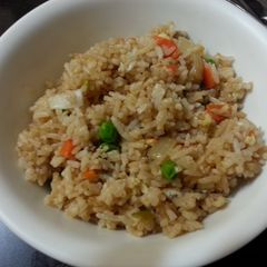 A picture of Chicken fried rice.