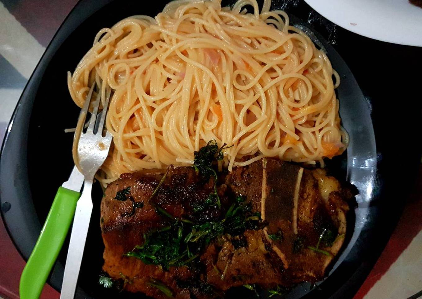 Steak pasta (pan fried)