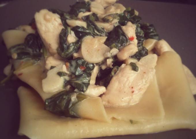 Unorthodox Lasagne with Chicken and Spinach