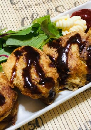A picture of Tofu Pork Cutlet with Fried Tofu Skins.