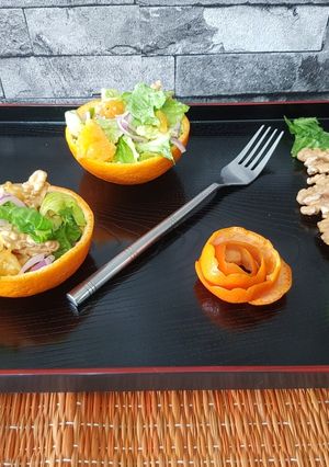 A picture of Orange avocado salad.
