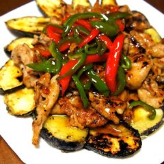 A picture of Done in 15 Minutes! Crunchy Pork and Eggplant with Sweet-Salty Sauce.