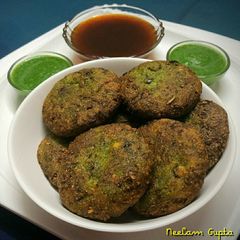 A picture of Lajij Paneer Stuff Matar Veg Kebab.