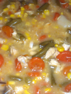 A picture of Macs chicken soup.