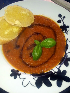 A picture of Tomato and Courgette/Zucchini Soup.