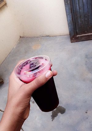 A picture of Fruit Zobo (Hibiscus Drink).