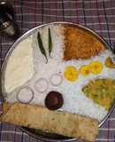 Rice Sambar Alu Sabji