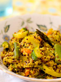 A picture of Gluten-Free Curry Flavored Quinoa Risotto.