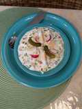 Eiersalat mit Apfel und Radieschen