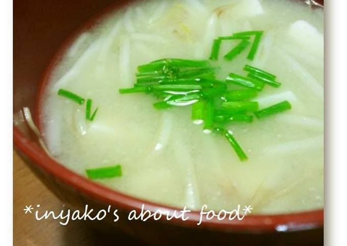 Steps to Prepare Speedy Silken Tofu &amp; Bean Sprout Miso Soup